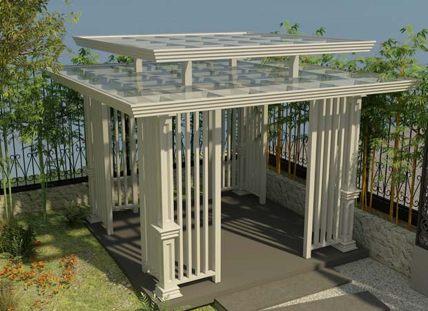 戶外新中式涼亭