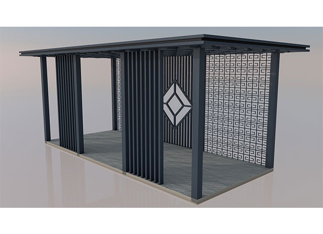 新中式室外涼亭